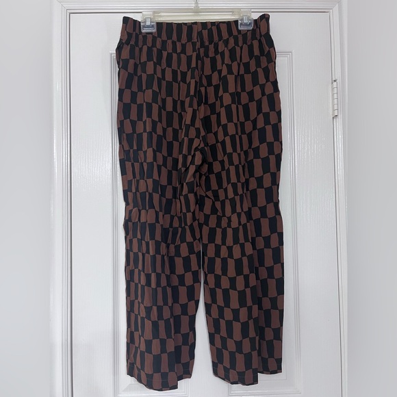 Old Navy Pants - Black and Brown Checkered Wide Leg Pants